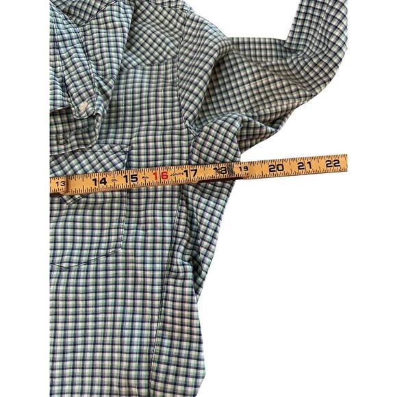 Wrangler Women's Multicolor Check Long Sleeve Snap Front Metallic Shirt Size S - Picture 4 of 8